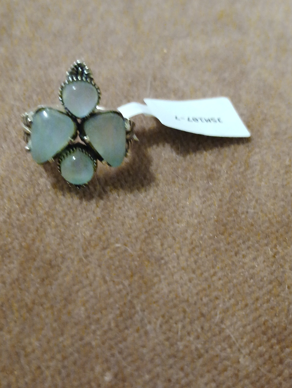 Artisan 925 Silver Ring with Auqamarine Teardrops